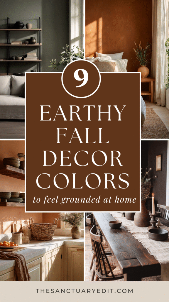grounding-fall-decor-colors Earthy fall decor inspiration with soothing colors for a grounded home ambiance. Explore cozy autumn interiors.